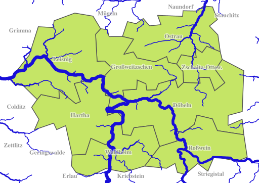 Warnkarte des Altkreises Döbeln