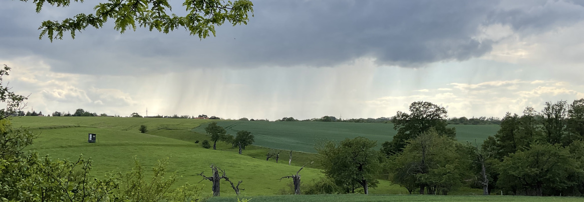 Wolken mit Fallstreifen (Regen in der Entfernung)