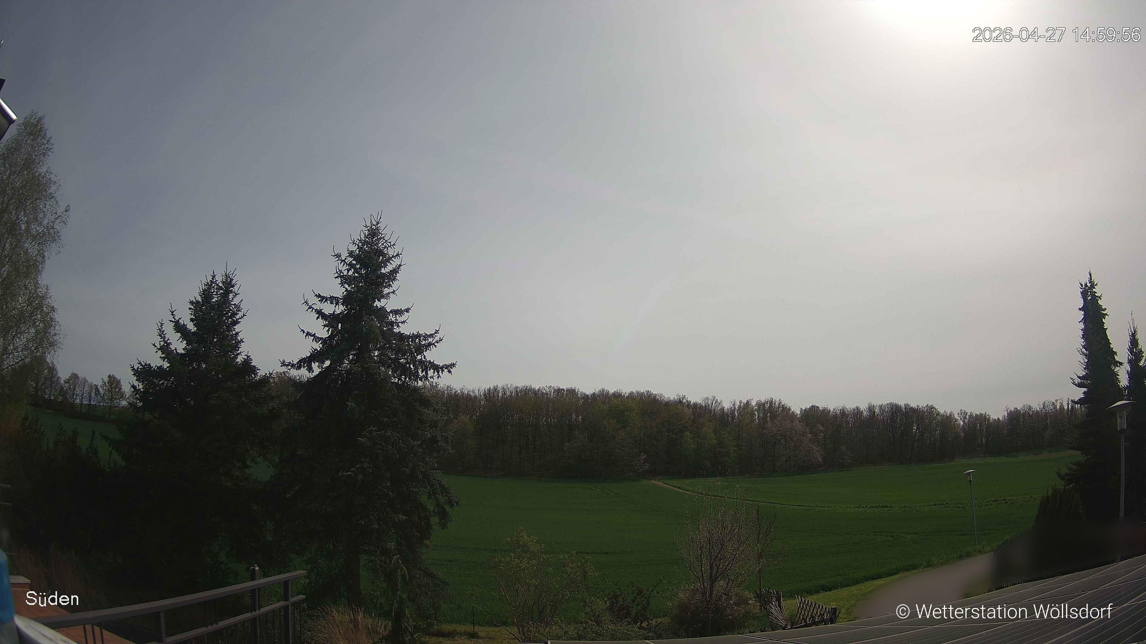 Blick von Wöllsdorf in Richtung Süden auf den Höhenzug des Pfaffenberges