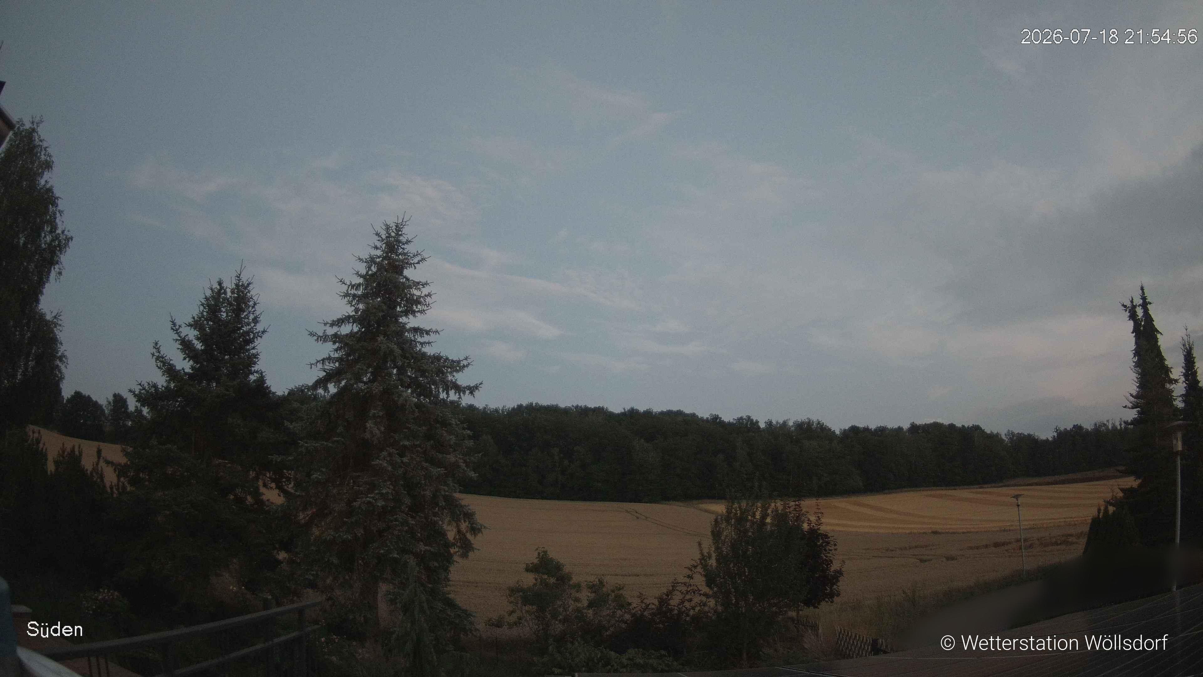 Blick von Wöllsdorf in Richtung Süden auf den Höhenzug des Pfaffenberges