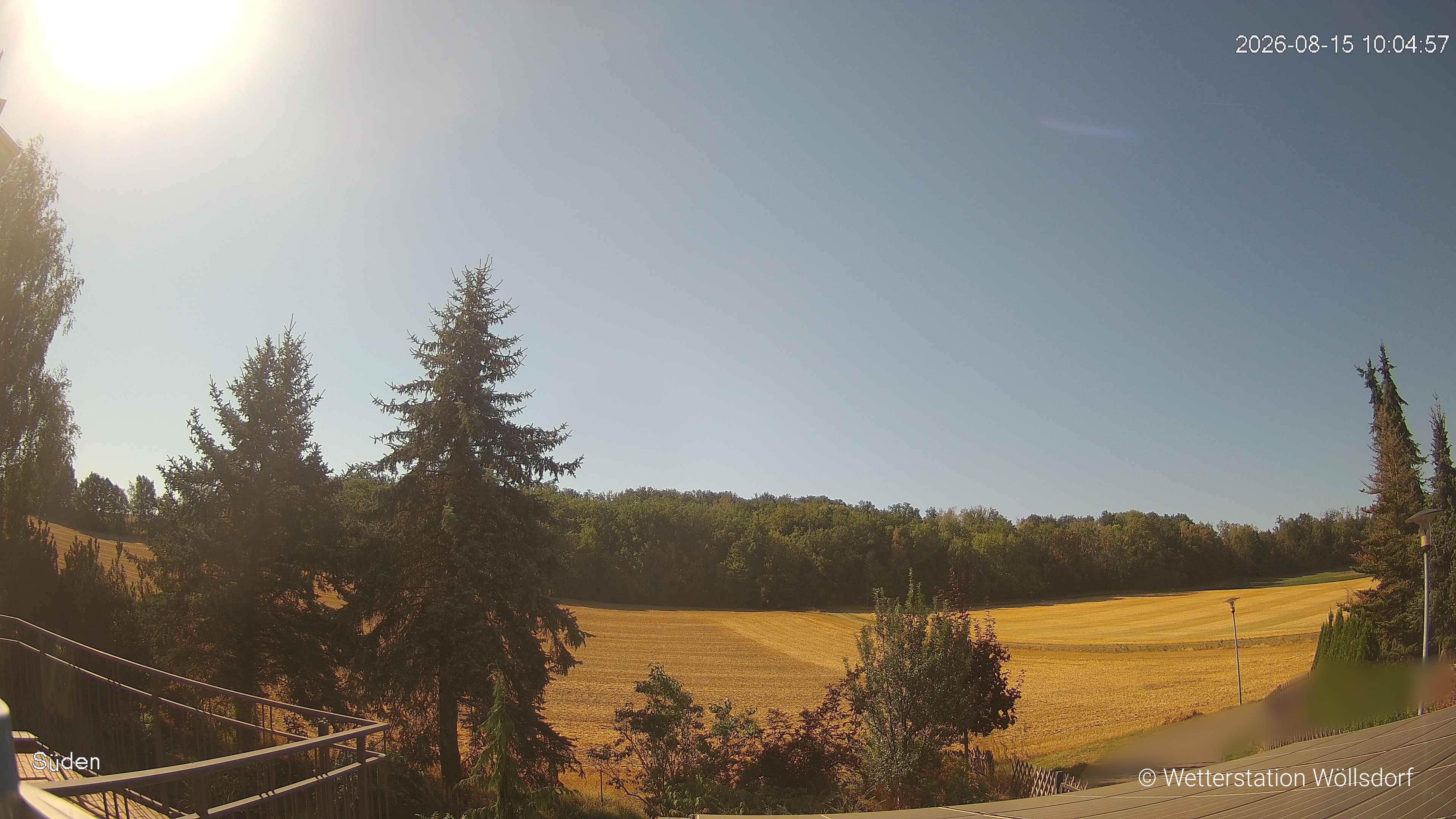 Blick von Wöllsdorf in Richtung Süden auf den Höhenzug des Pfaffenberges