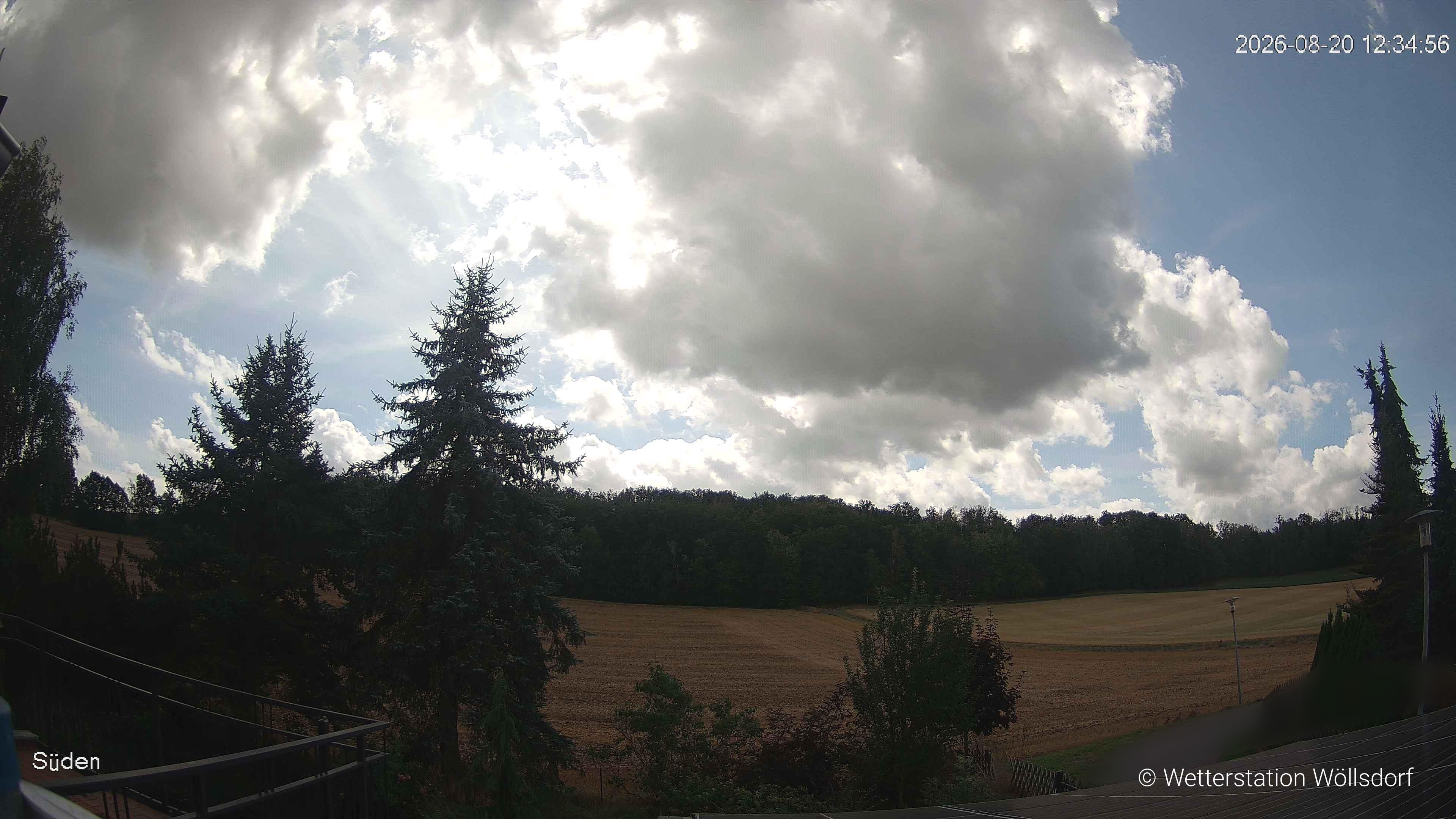 Blick von Wöllsdorf in Richtung Süden auf den Höhenzug des Pfaffenberges