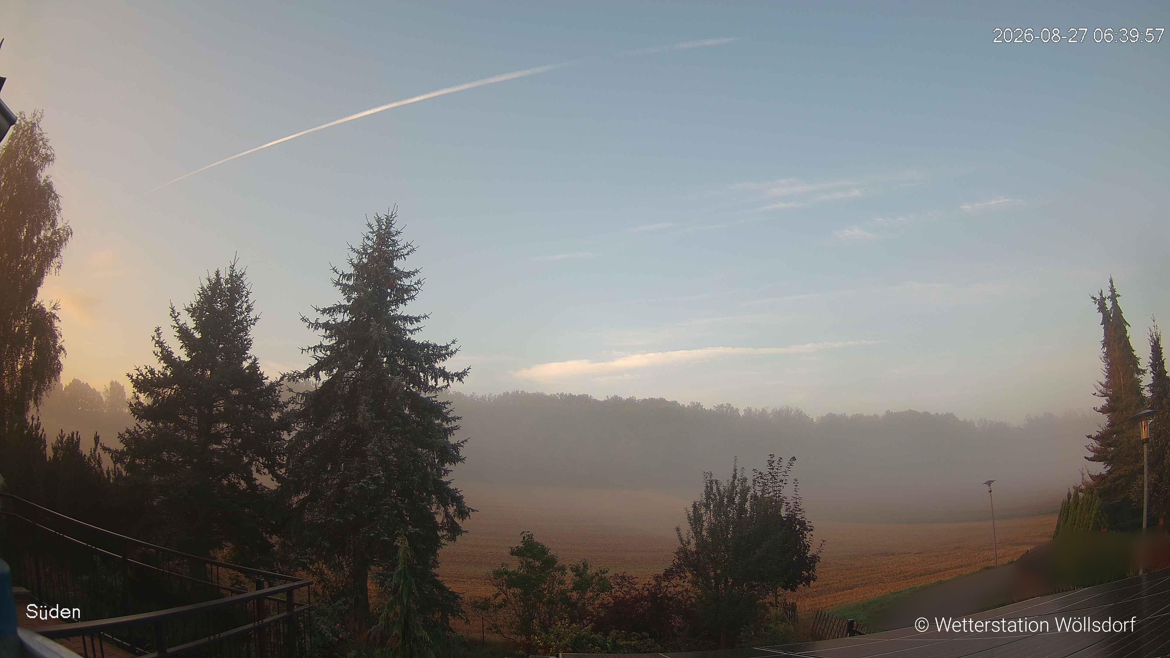 Blick von Wöllsdorf in Richtung Süden auf den Höhenzug des Pfaffenberges