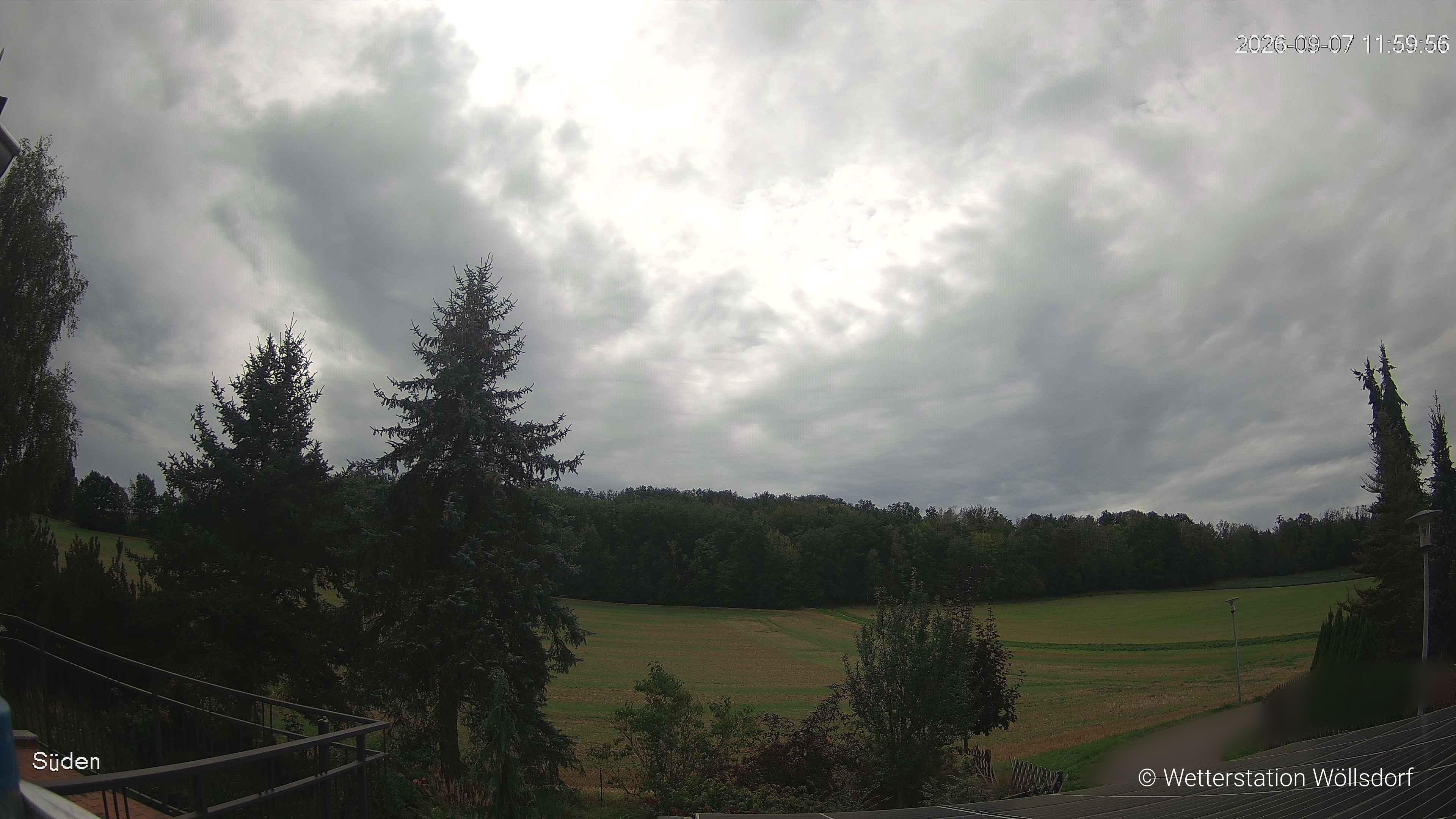 Blick von Wöllsdorf in Richtung Süden auf den Höhenzug des Pfaffenberges