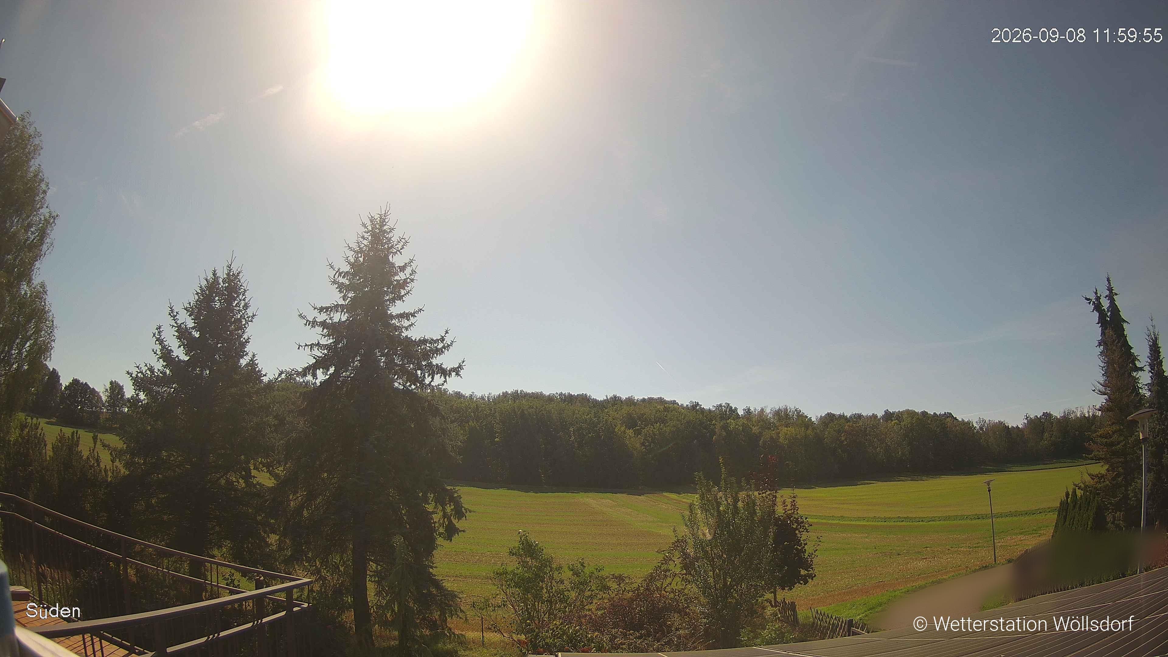Blick von Wöllsdorf in Richtung Süden auf den Höhenzug des Pfaffenberges