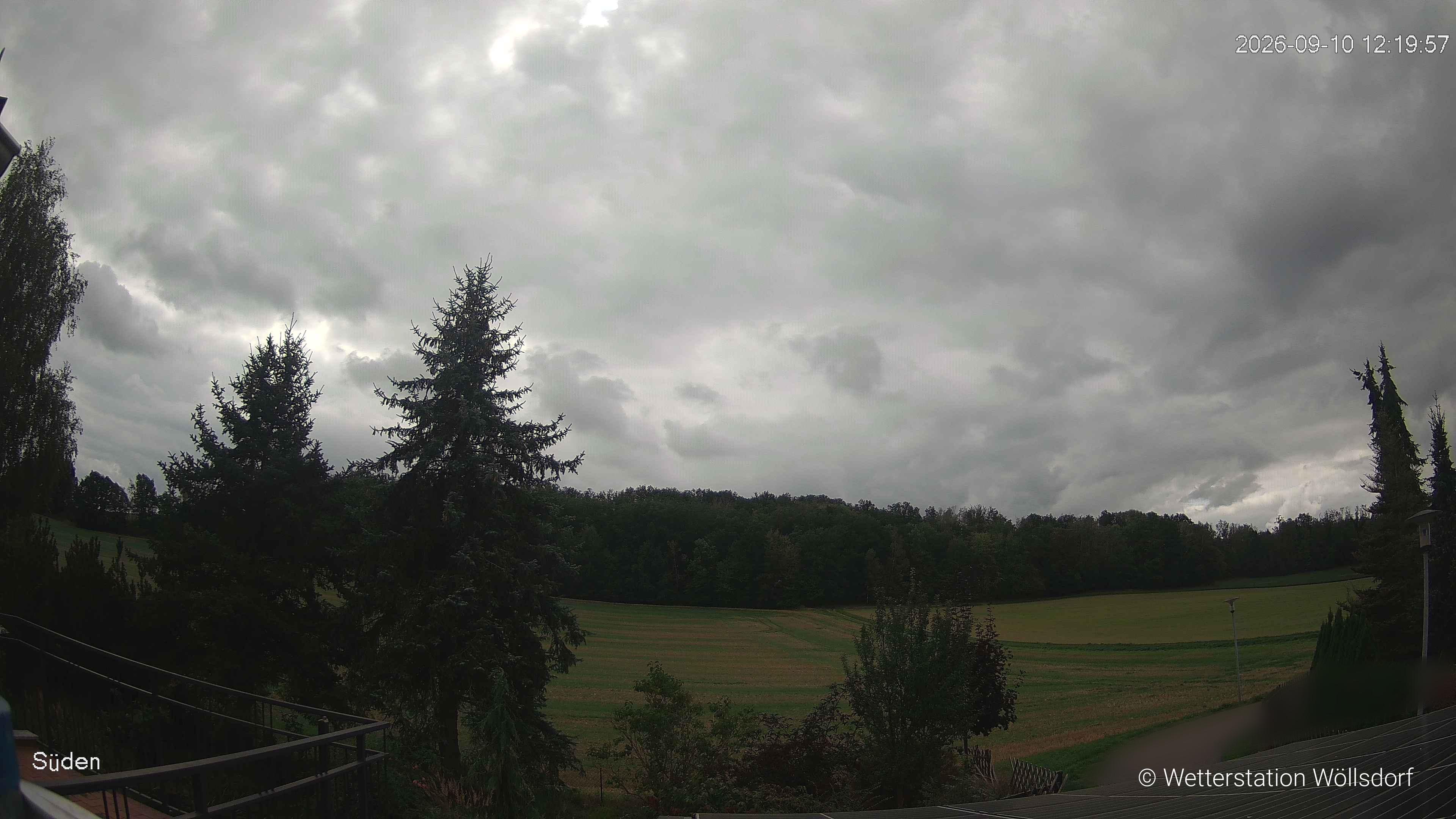 Blick von Wöllsdorf in Richtung Süden auf den Höhenzug des Pfaffenberges