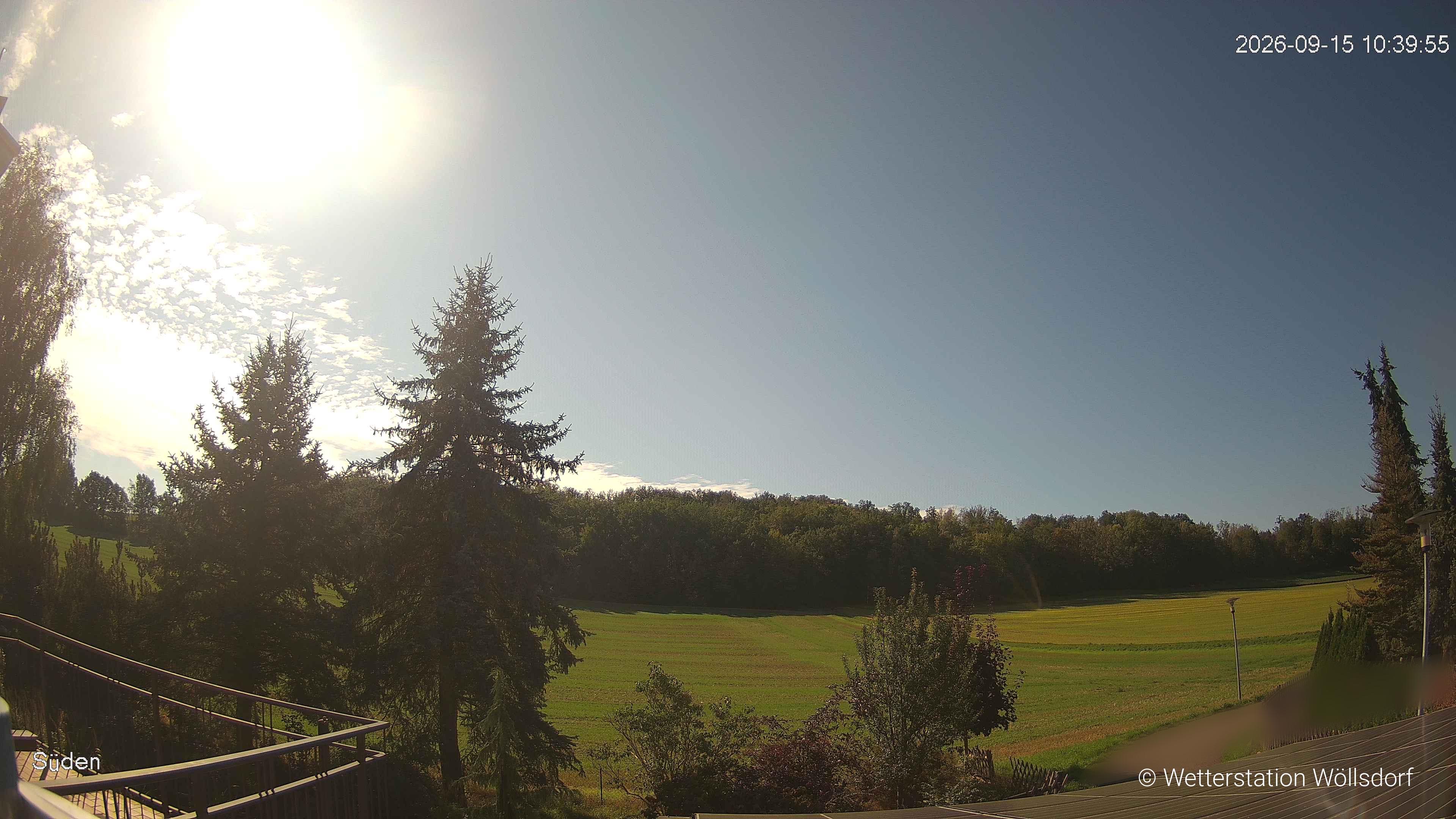 Blick von Wöllsdorf in Richtung Süden auf den Höhenzug des Pfaffenberges