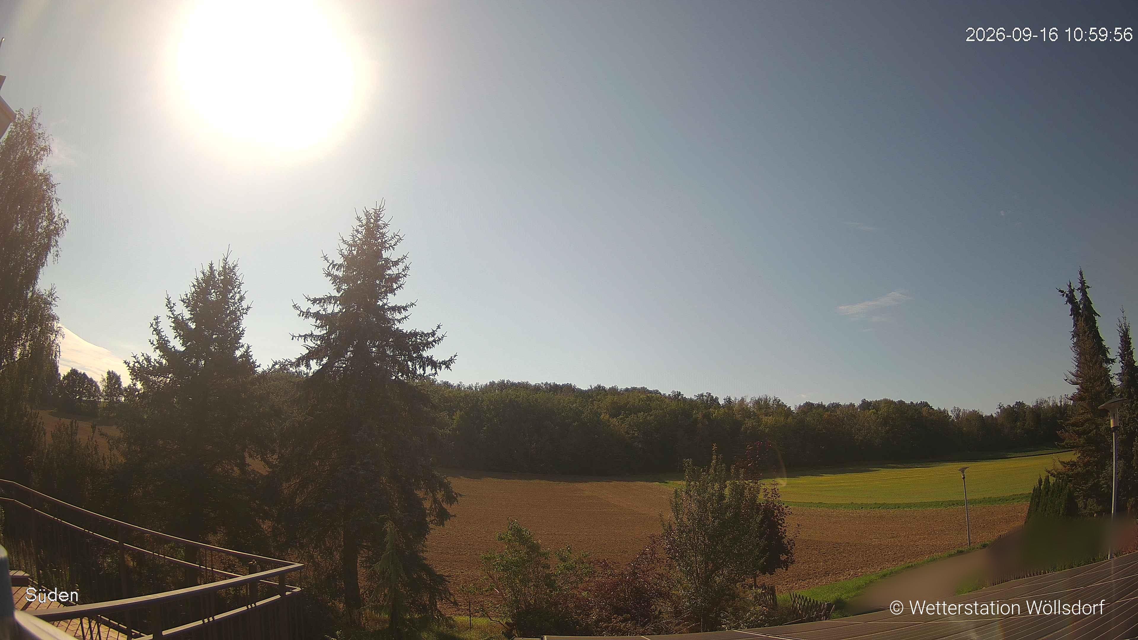 Blick von Wöllsdorf in Richtung Süden auf den Höhenzug des Pfaffenberges