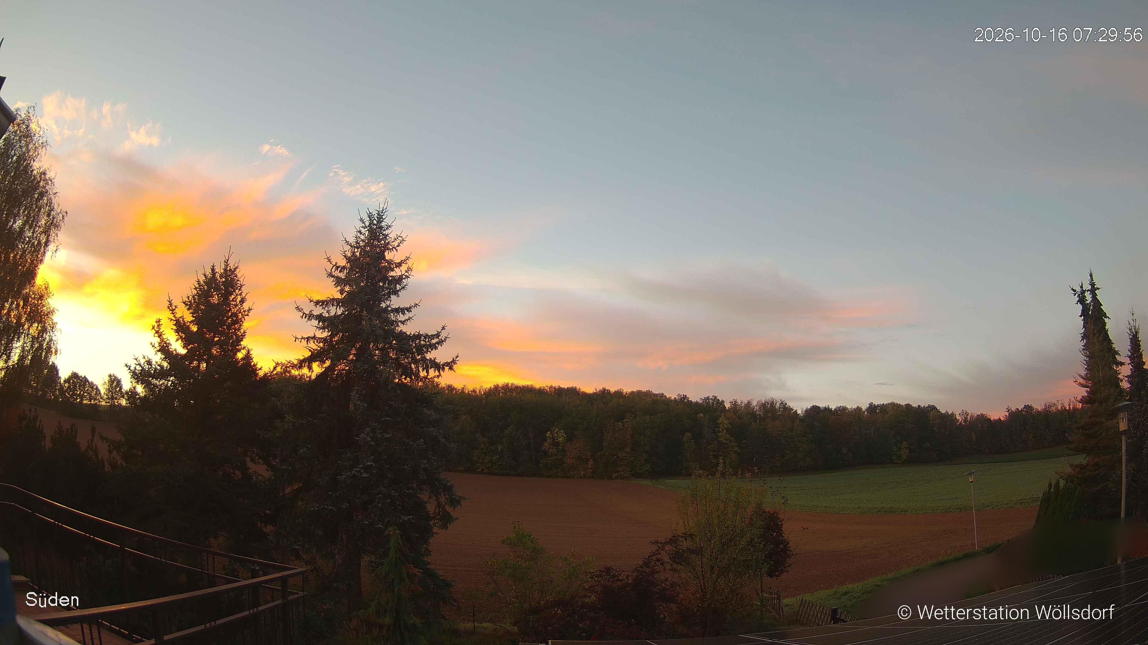 Blick von Wöllsdorf in Richtung Süden auf den Höhenzug des Pfaffenberges