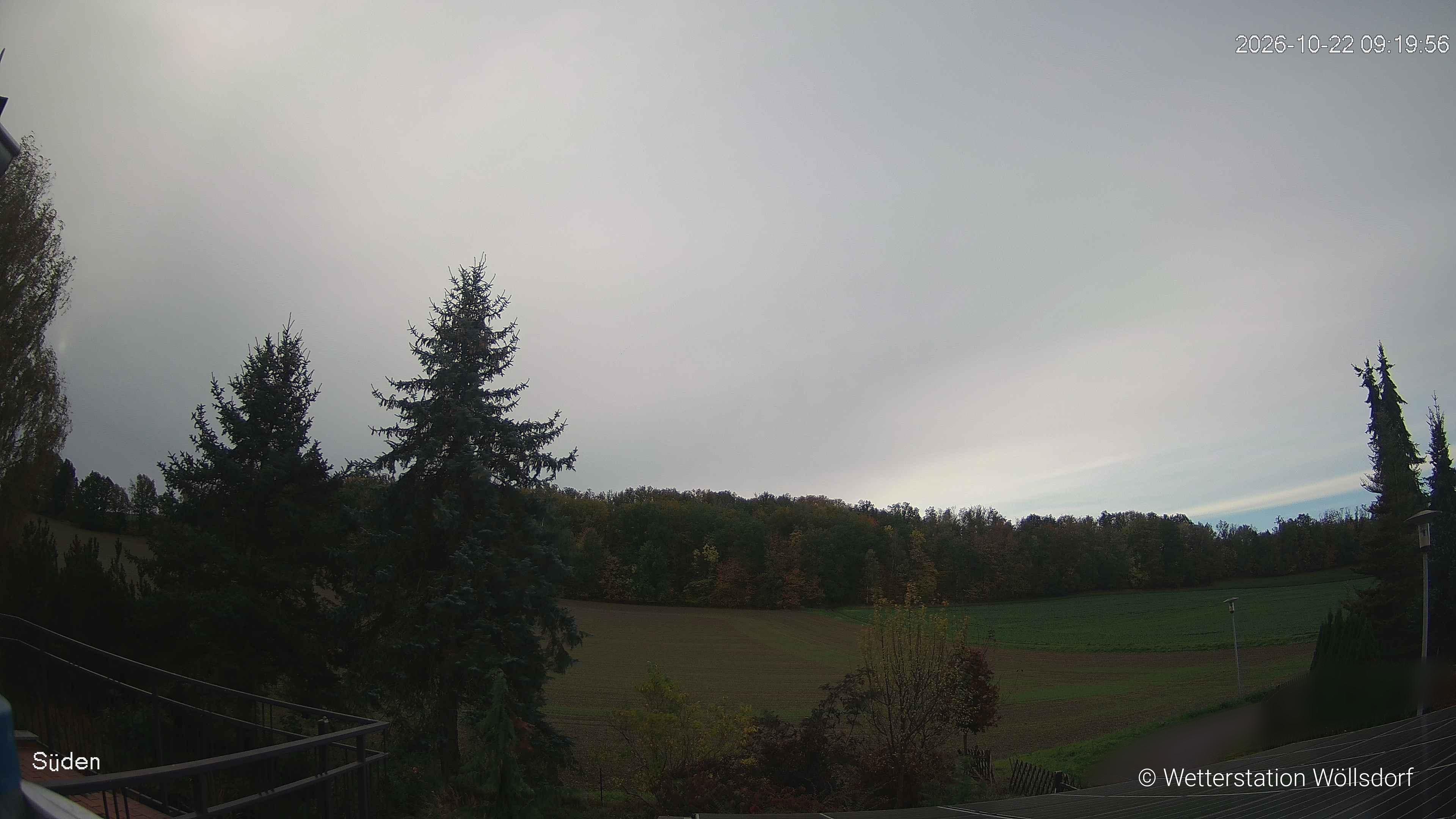 Blick von Wöllsdorf in Richtung Süden auf den Höhenzug des Pfaffenberges