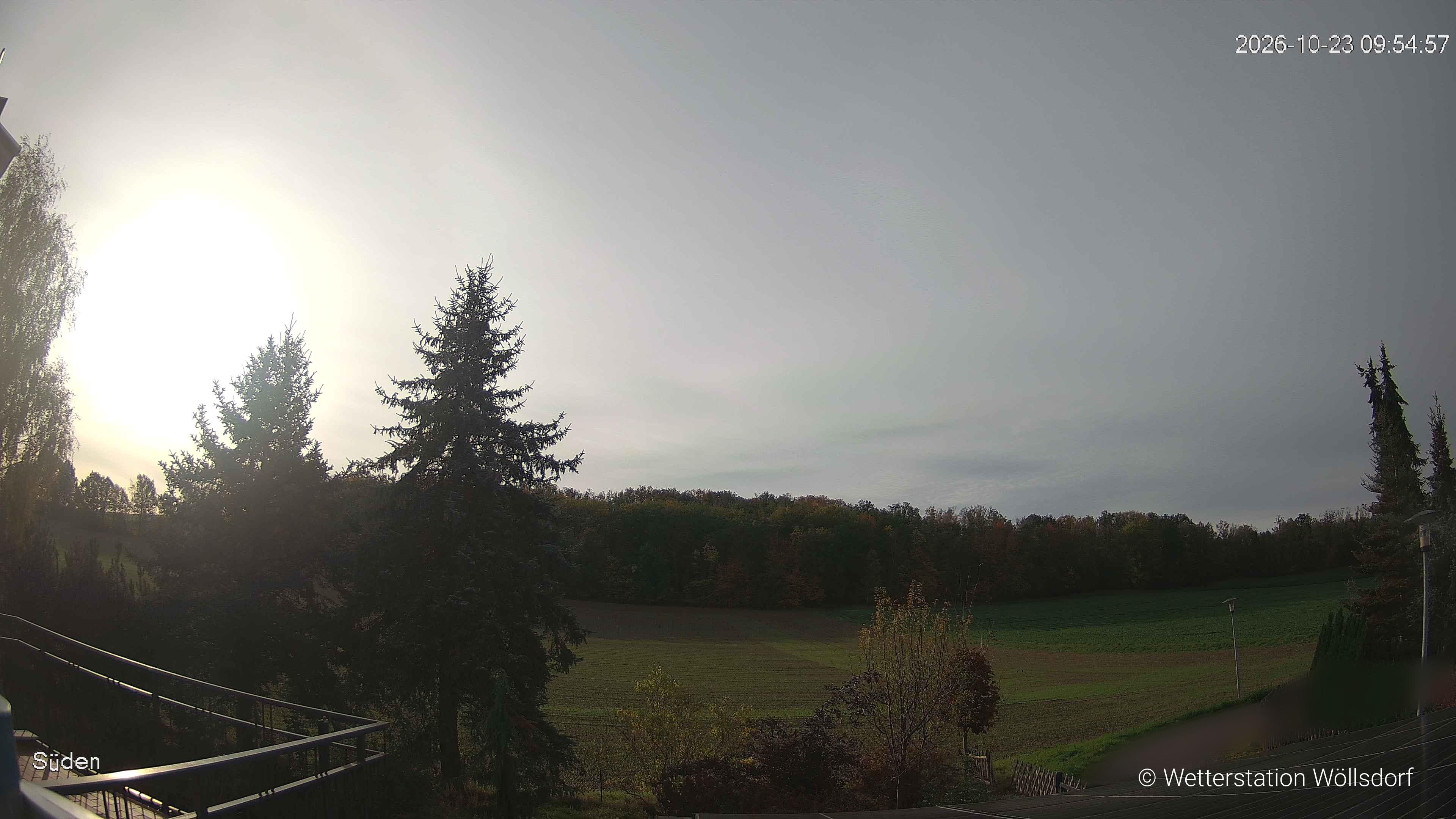 Blick von Wöllsdorf in Richtung Süden auf den Höhenzug des Pfaffenberges