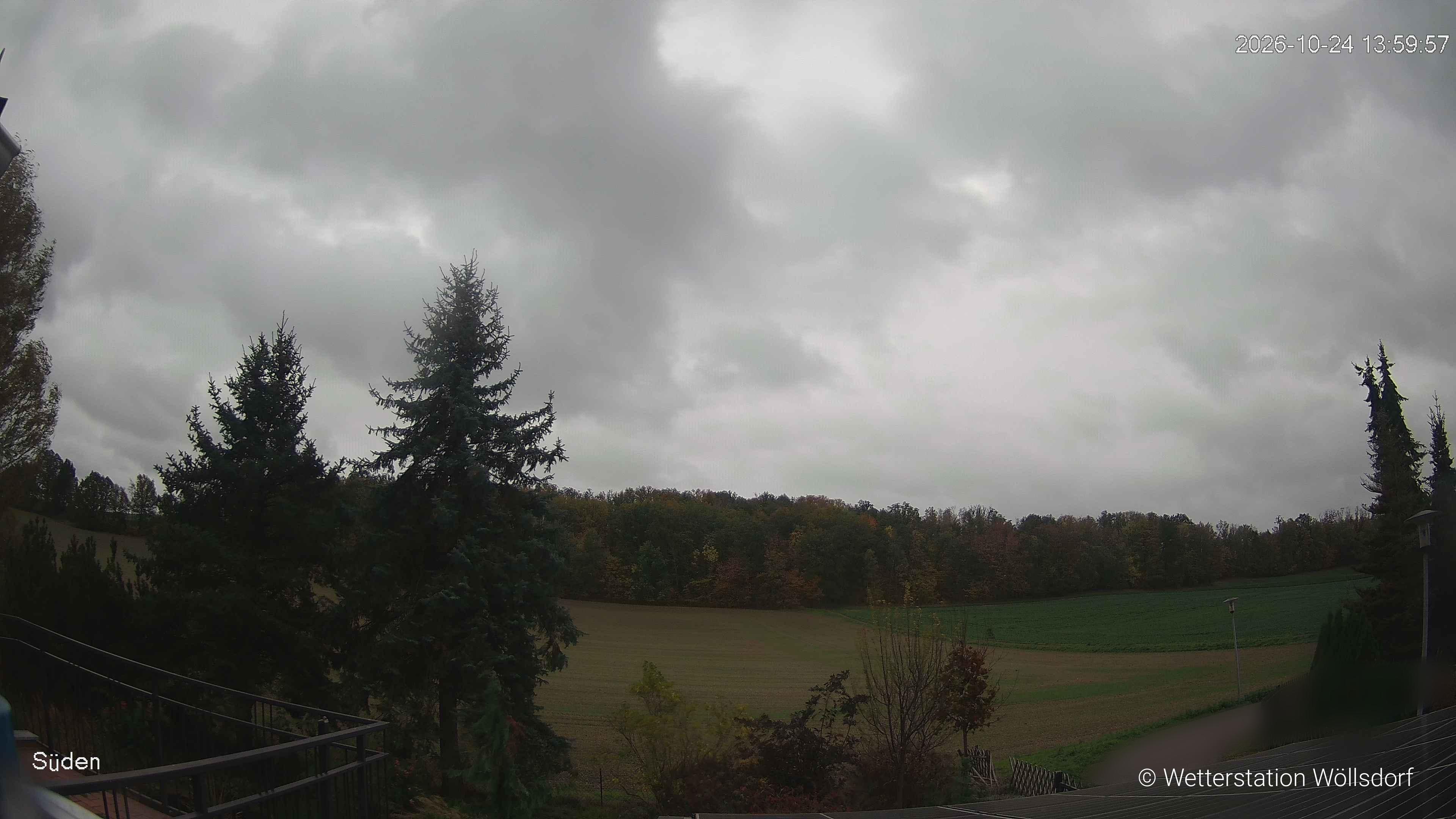 Blick von Wöllsdorf in Richtung Süden auf den Höhenzug des Pfaffenberges