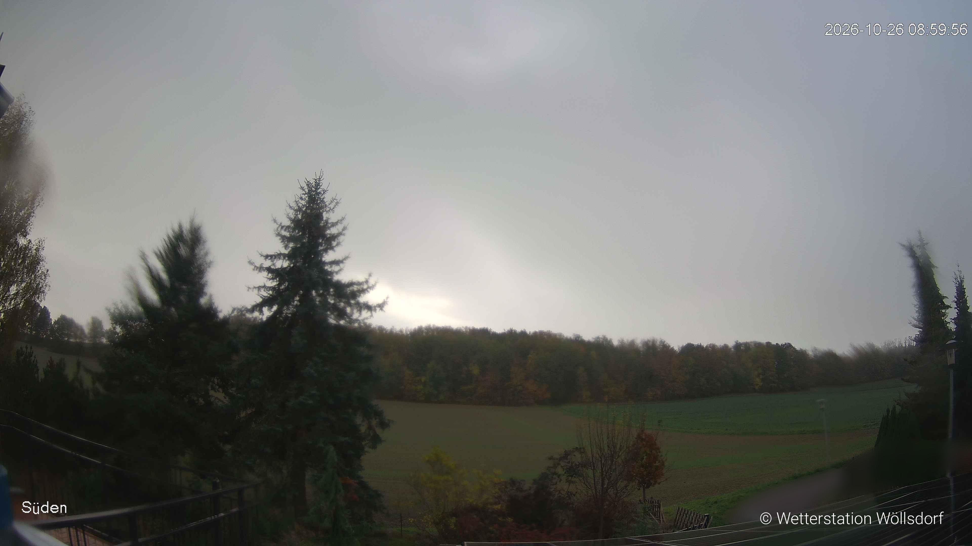 Blick von Wöllsdorf in Richtung Süden auf den Höhenzug des Pfaffenberges