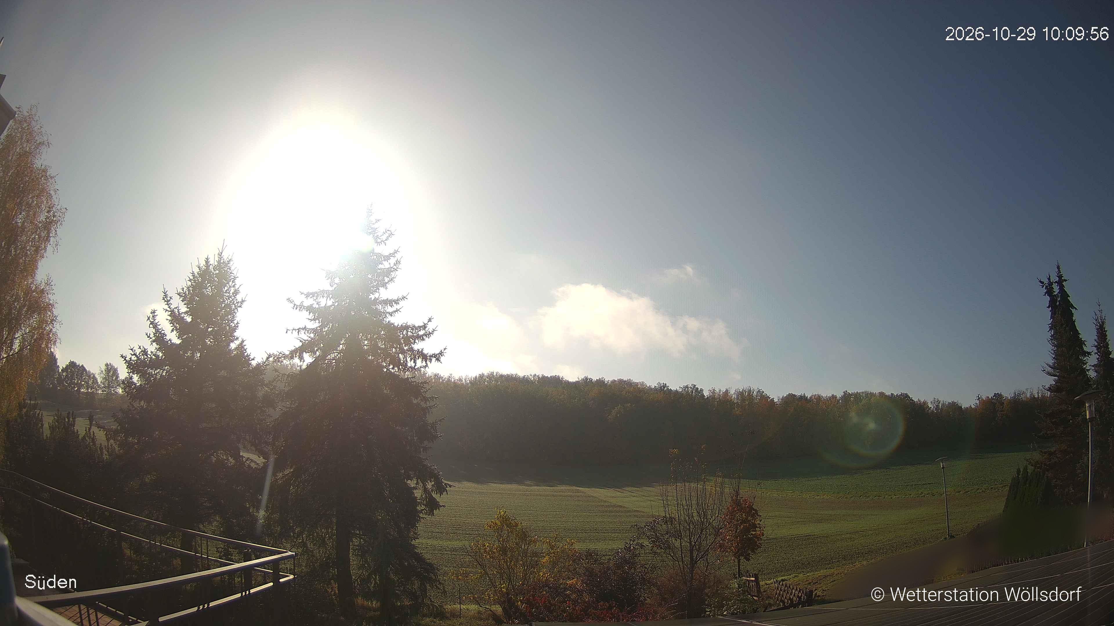 Blick von Wöllsdorf in Richtung Süden auf den Höhenzug des Pfaffenberges